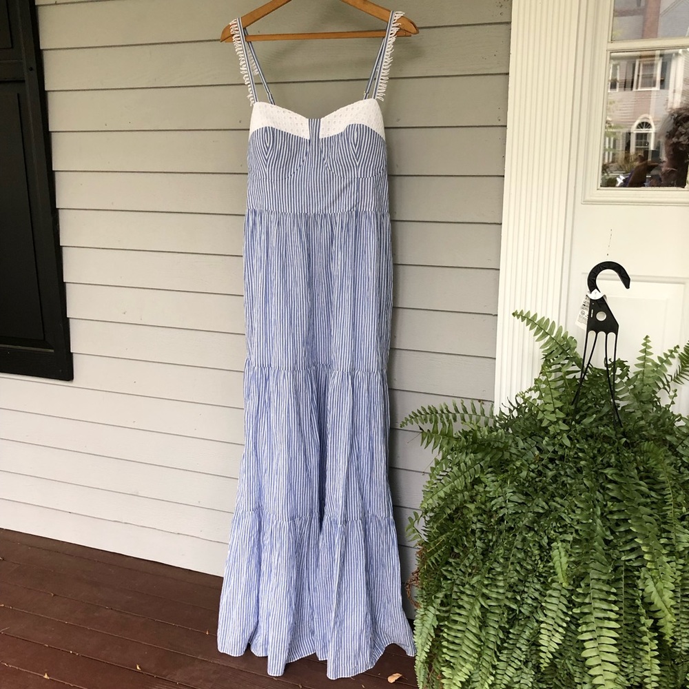 Lilly Pulitzer Maxi Dress Stripe Summer Jasmyn US 12 - Picture 3 of 13